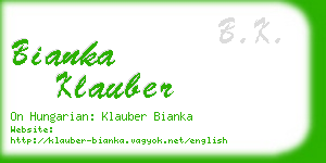 bianka klauber business card